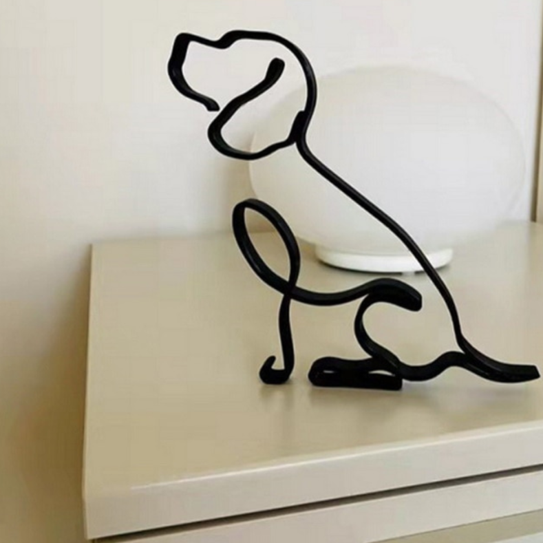 Artistic Iron Dog and Cat Sculptures – Unique Pet Decor for Home and Office 13