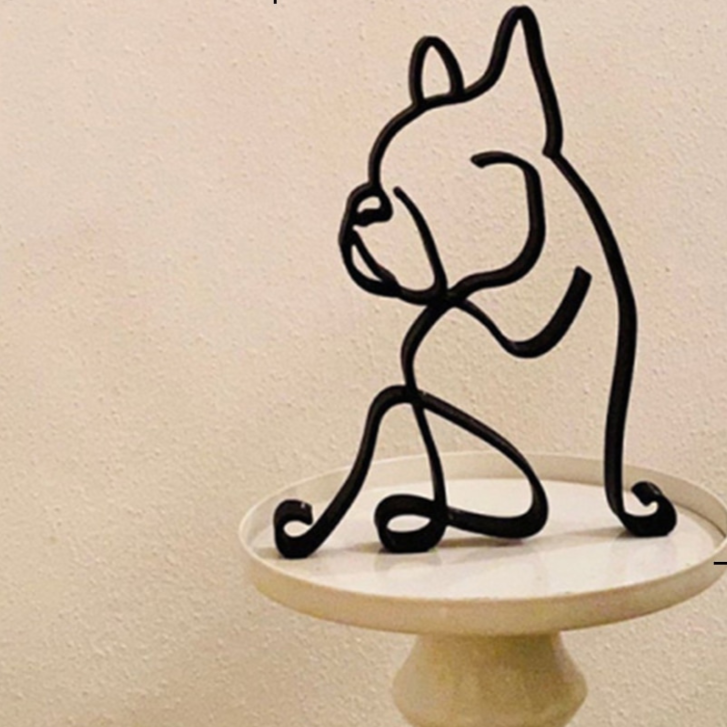 Artistic Iron Dog and Cat Sculptures – Unique Pet Decor for Home and Office 6