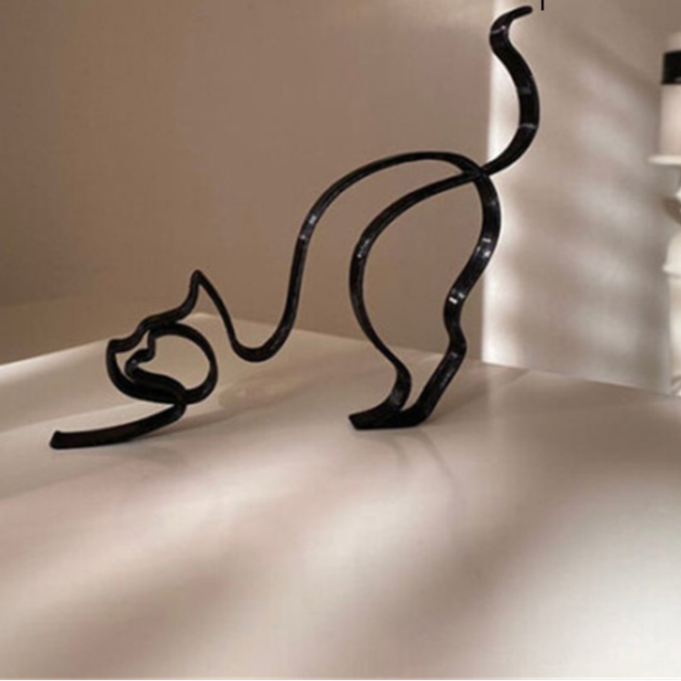 Artistic Iron Dog and Cat Sculptures – Unique Pet Decor for Home and Office 4
