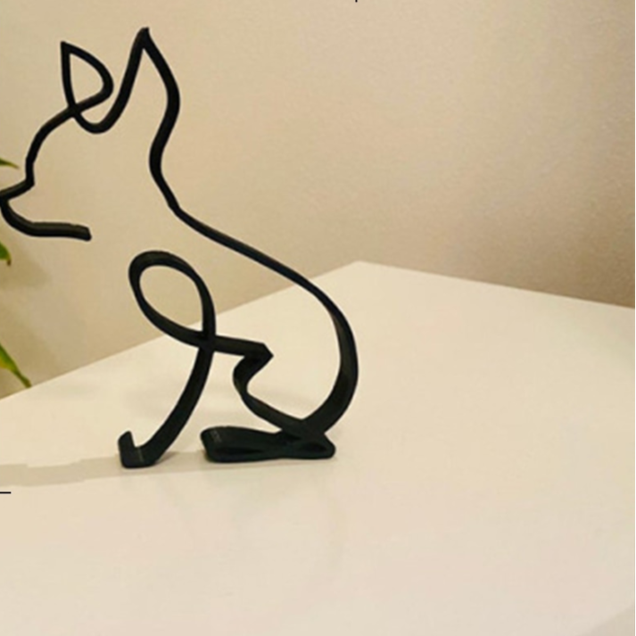 Artistic Iron Dog and Cat Sculptures – Unique Pet Decor for Home and Office 9