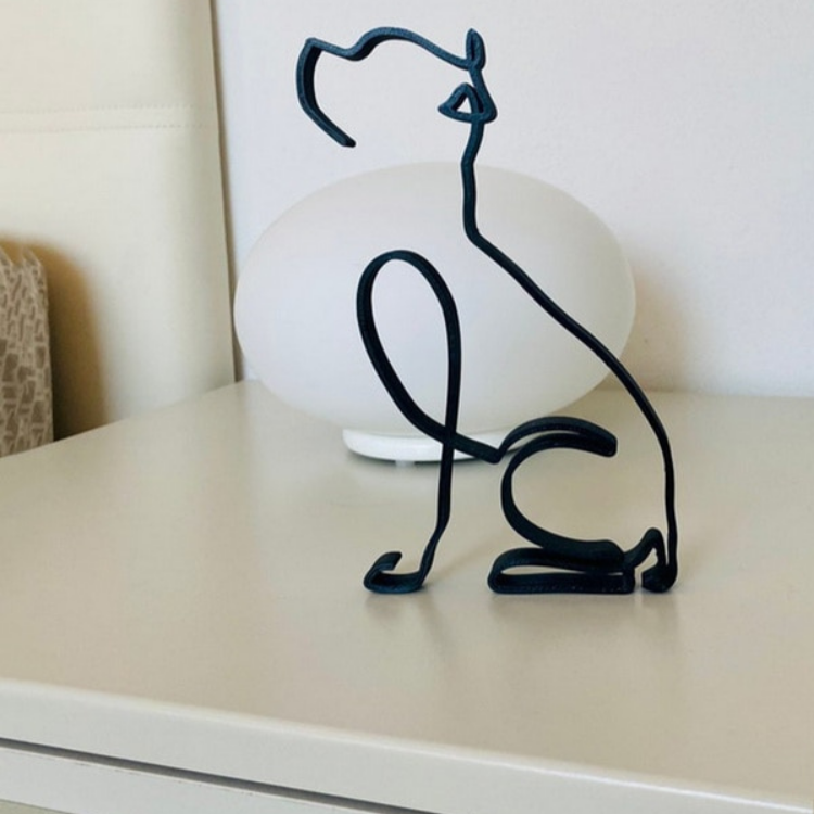 Artistic Iron Dog and Cat Sculptures – Unique Pet Decor for Home and Office 10