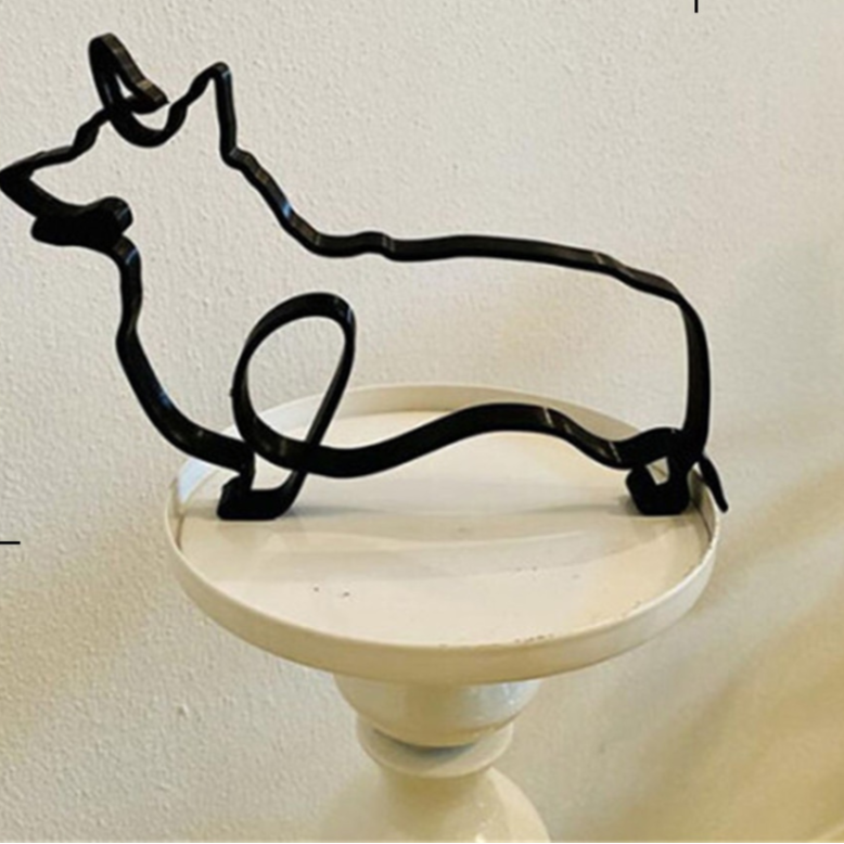 Artistic Iron Dog and Cat Sculptures – Unique Pet Decor for Home and Office 0