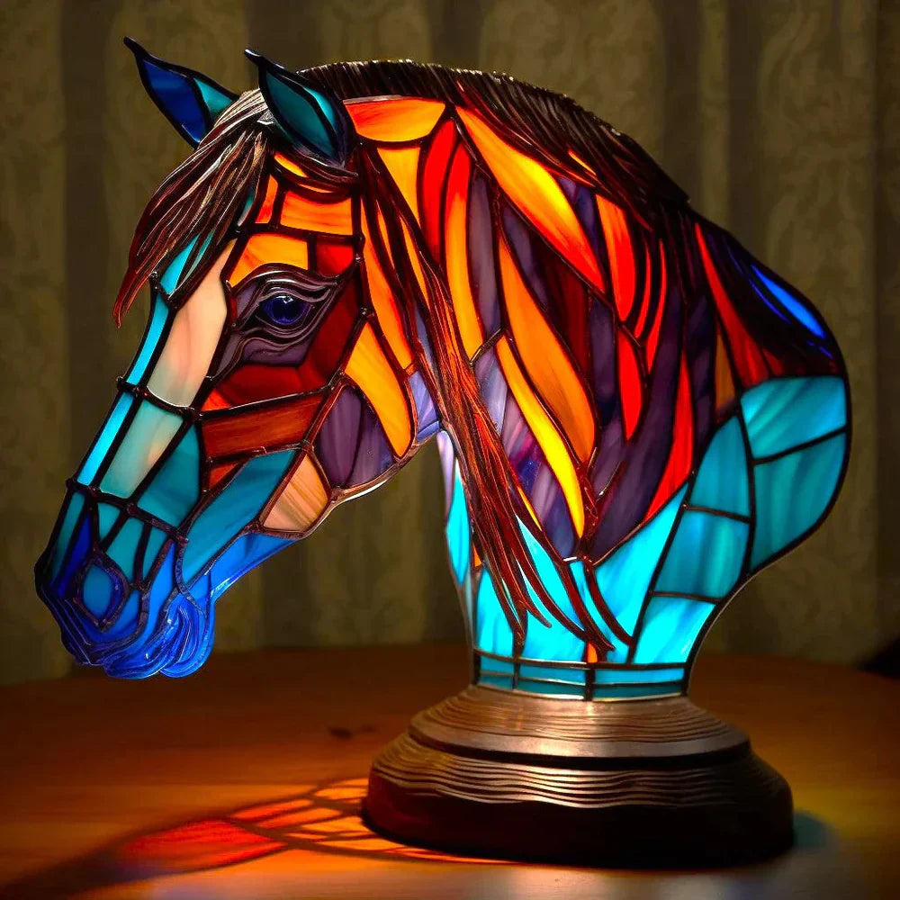 Artistic Table Lamp with Stained Glass Design – Unique Bedside Lighting 14