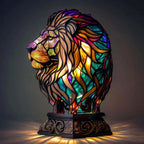 Artistic Table Lamp with Stained Glass Design – Unique Bedside Lighting 11
