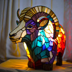 Artistic Table Lamp with Stained Glass Design – Unique Bedside Lighting 6