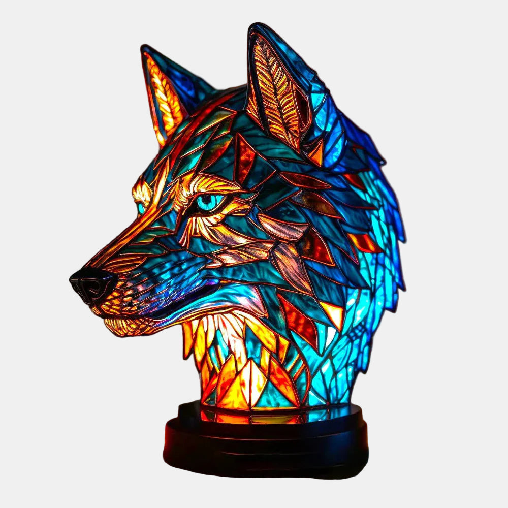 Artistic Table Lamp with Stained Glass Design – Unique Bedside Lighting 0