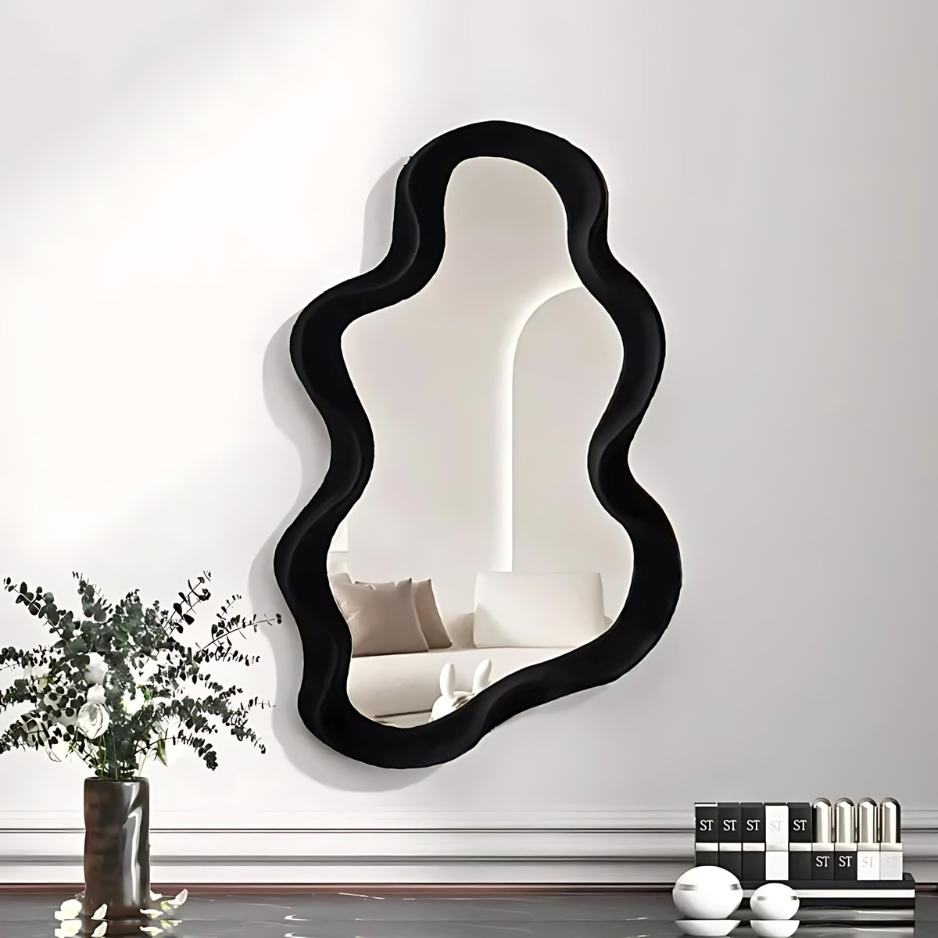 Artistic Wave Edge Mirror – Cloud-Inspired Modern Decor for Entryway or Bedroom 0
