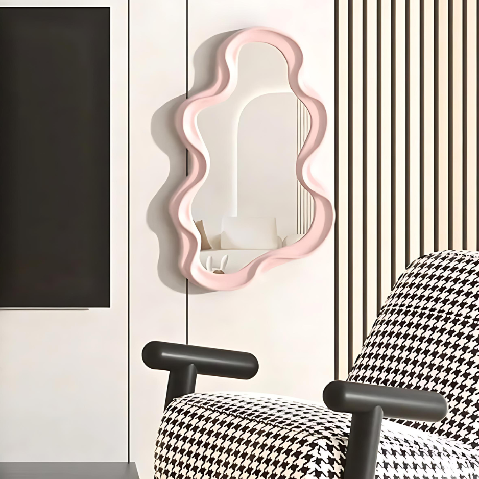 Artistic Wave Edge Mirror – Cloud-Inspired Modern Decor for Entryway or Bedroom 2