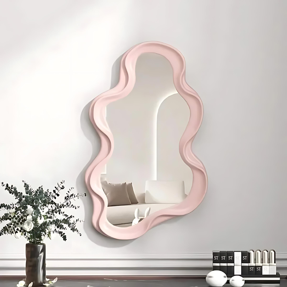 Artistic Wave Edge Mirror – Cloud-Inspired Modern Decor for Entryway or Bedroom 4