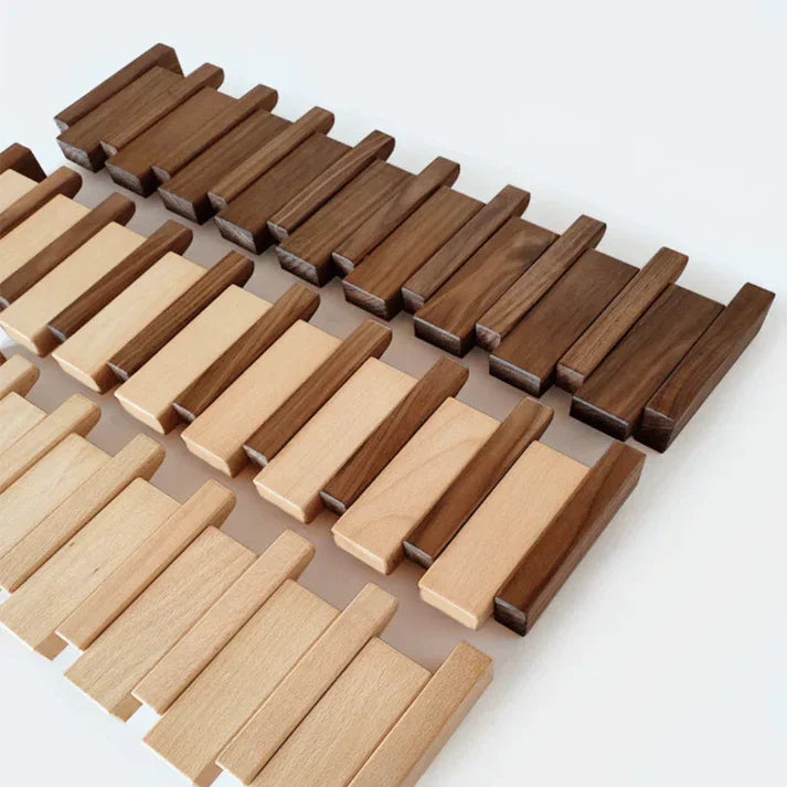 Artistic Wooden Coat Rack Inspired by Piano Design for Entryway 3