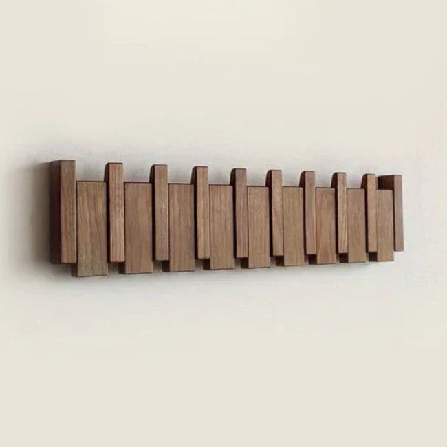 Artistic Wooden Coat Rack Inspired by Piano Design for Entryway 7