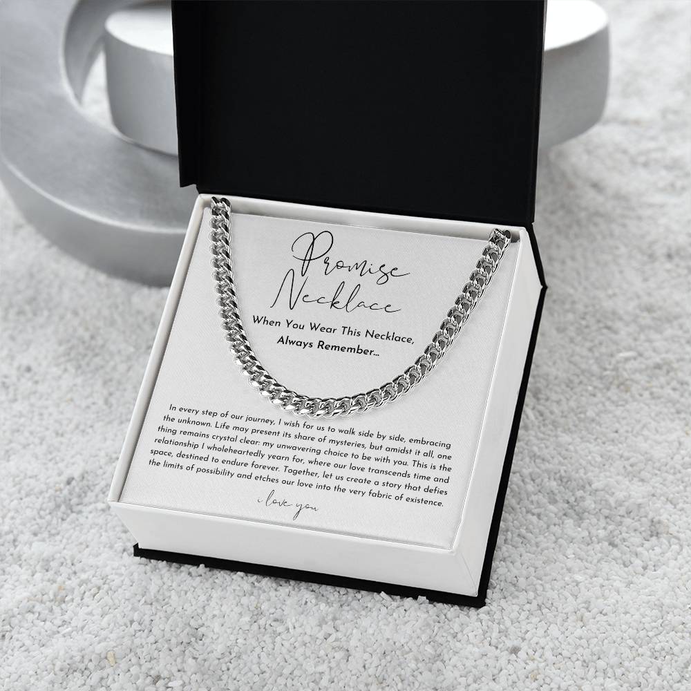 Promise Necklace – Adjustable Heart Pendant Gift for Partner or Loved One