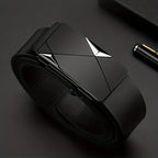 Men’s Leather Belt with Automatic Buckle – Adjustable Dress Belt for Casual or Formal Wear