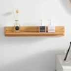 Bamboo Wall-Mounted Shelves – Elegant Storage for Bathroom Organization 4
