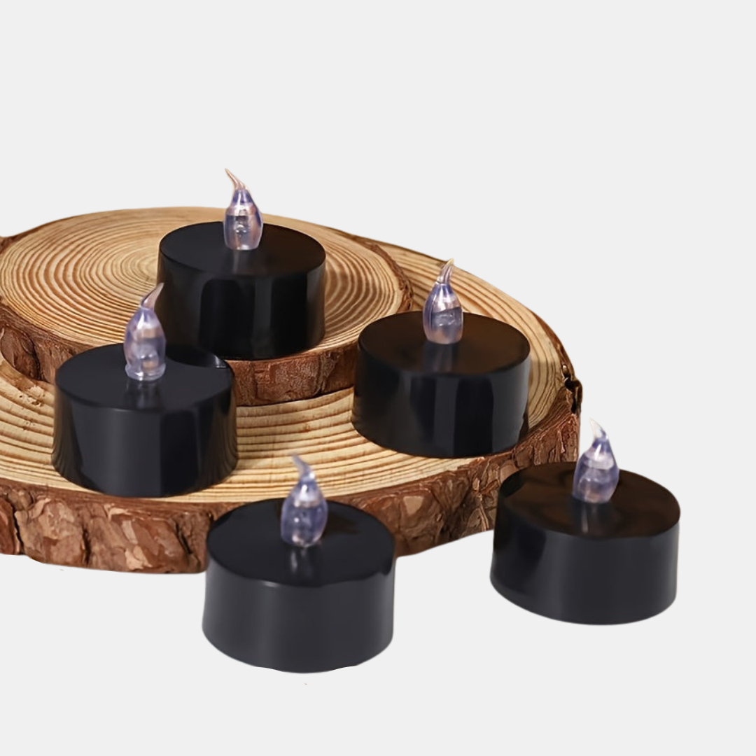 Battery Operated LED Tea Lights – Set of 10 Flickering Candle Lights 0