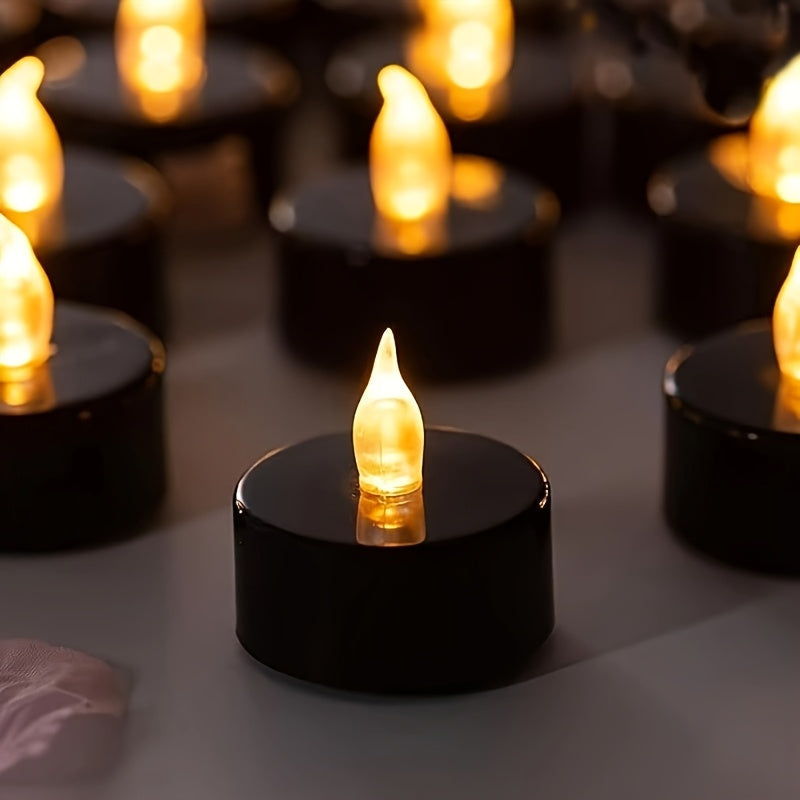 Battery Operated LED Tea Lights – Set of 10 Flickering Candle Lights 1
