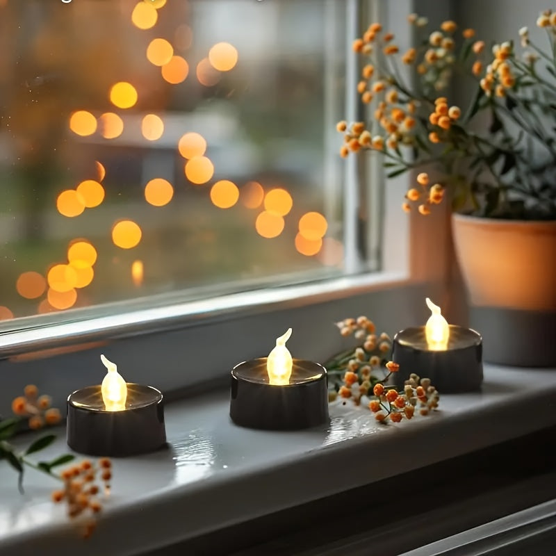 Battery Operated LED Tea Lights – Set of 10 Flickering Candle Lights 2