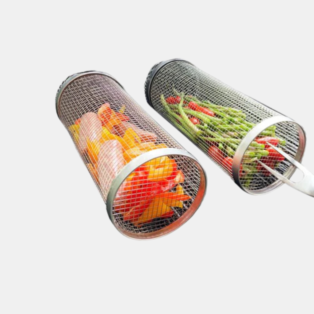 BBQ Grill Basket – Effortless Rotating Grilling Perfection-Unique Casa-Unique Casa