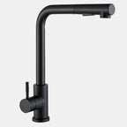 Black Kitchen Mixer Tap with Pull-Out Spray – 360° Rotating Sink Faucet 0