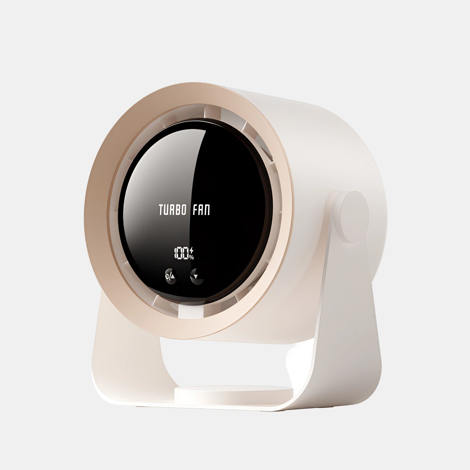 Bladeless Turbo Fan with LED Display – Quiet Cooling for Modern Spaces-Gadgets-Unique Casa-Kaki-Version de la batterie-Unique Casa