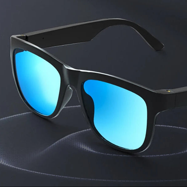 Bluetooth Smart Audio Sunglasses - UV400 Protection Sunglasses with Built-in Speakers-Sunglasses-Unique Casa-Blue Shade-Unique Casa
