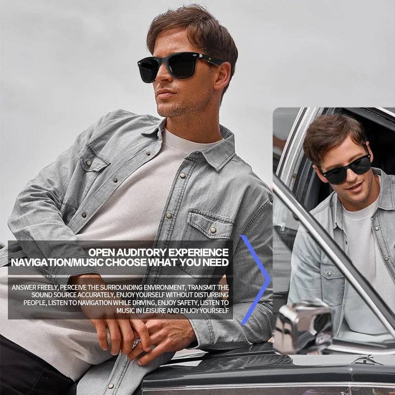 Bluetooth Smart Audio Sunglasses - UV400 Protection Sunglasses with Built-in Speakers-Sunglasses-Unique Casa-Unique Casa