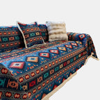 Bohemian Sofa Cover with Geometric Design – Stylish Couch Protection for All Sizes 0