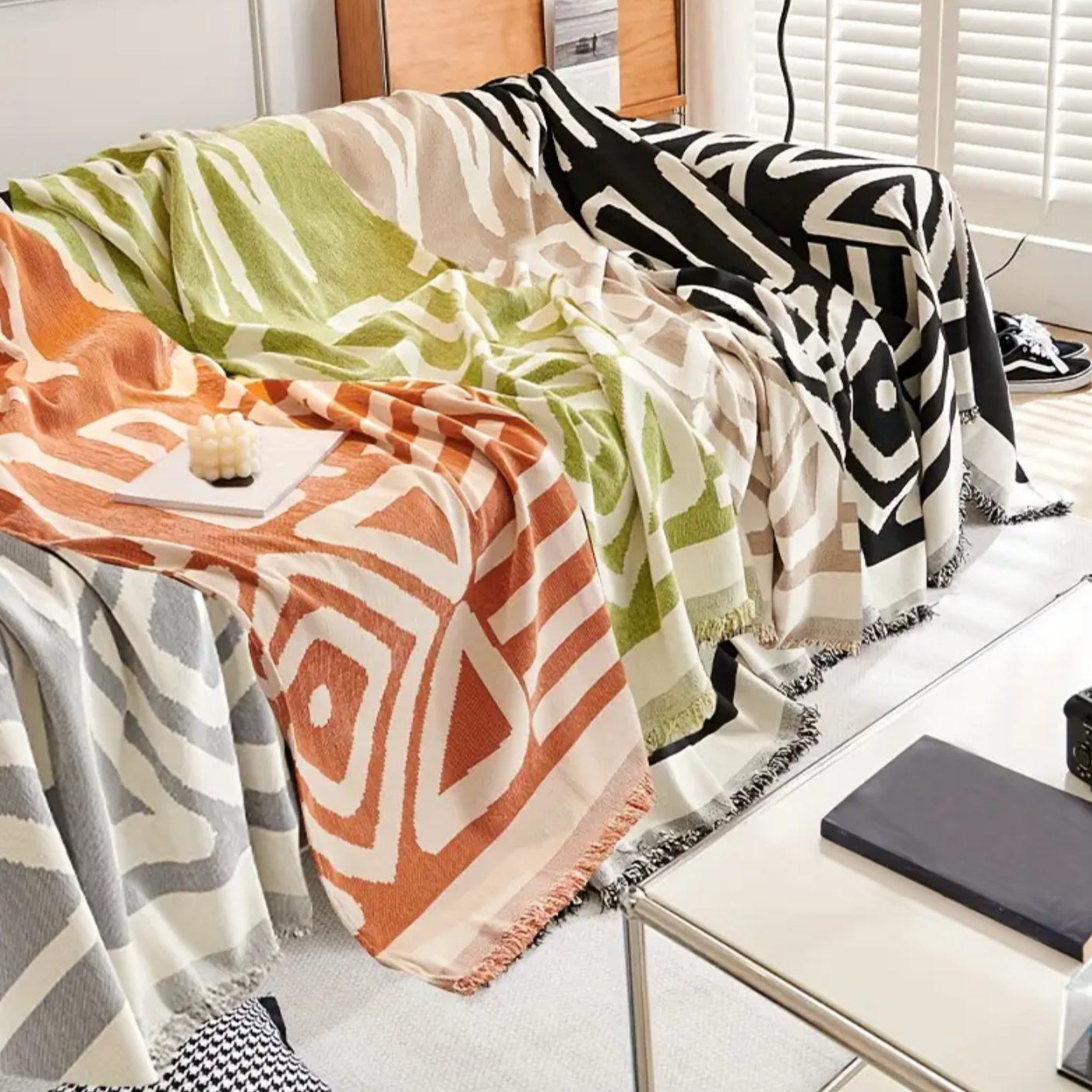 Boho Reversible Sofa Cover – Stylish, Durable And Easy-To-Clean Furniture Protector