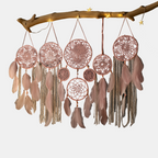 Boho Wall Hanging & Dreamcatcher Set – Home Decor for Bedroom and Living Room-Decoration-Unique Casa-Pink-Unique Casa