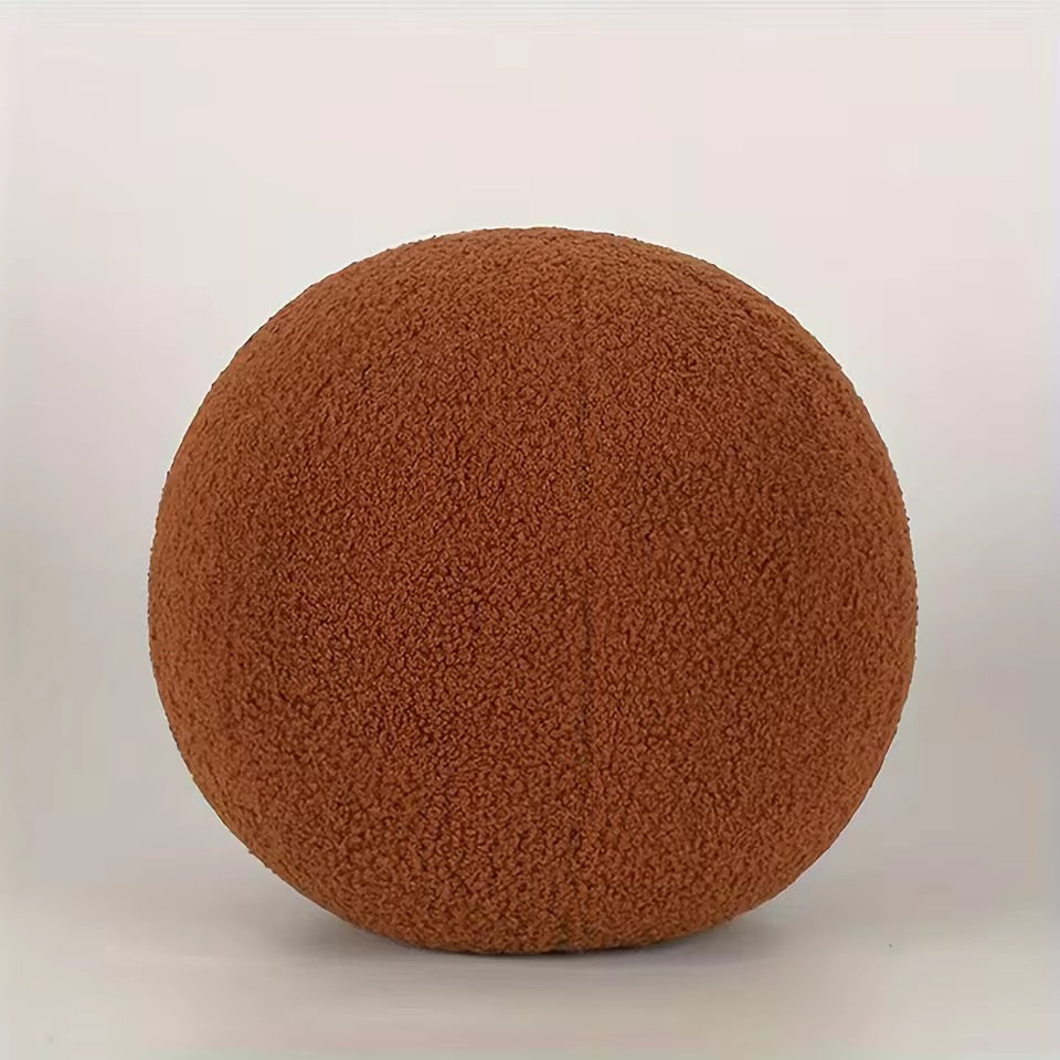 Stylish Ball Cushion – Soft and Stylish Decorative Pillow with Textured Comfort-Pillow-Unique Casa-Brown-Unique Casa