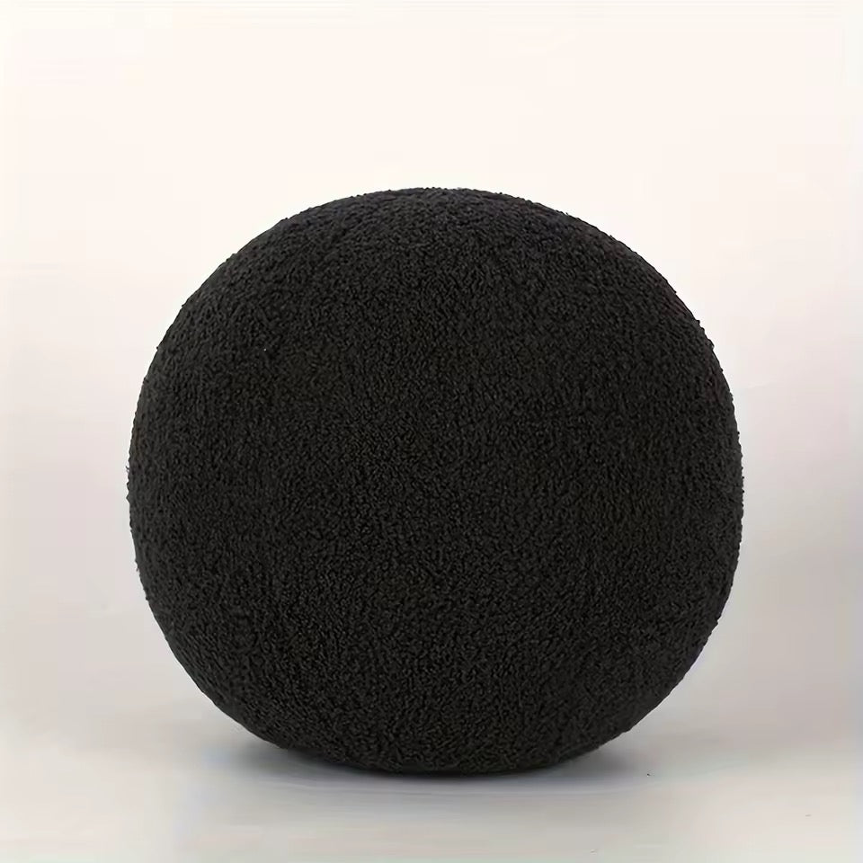 Stylish Ball Cushion – Soft and Stylish Decorative Pillow with Textured Comfort-Pillow-Unique Casa-Black-Unique Casa