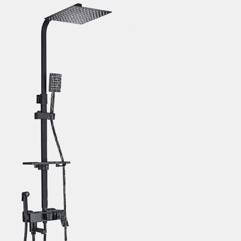 Brass Shower Faucet Set with Rainfall Function – Elegant Shower Mixer Taps 6