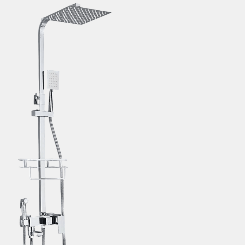 Brass Shower Faucet Set with Rainfall Function – Elegant Shower Mixer Taps 8