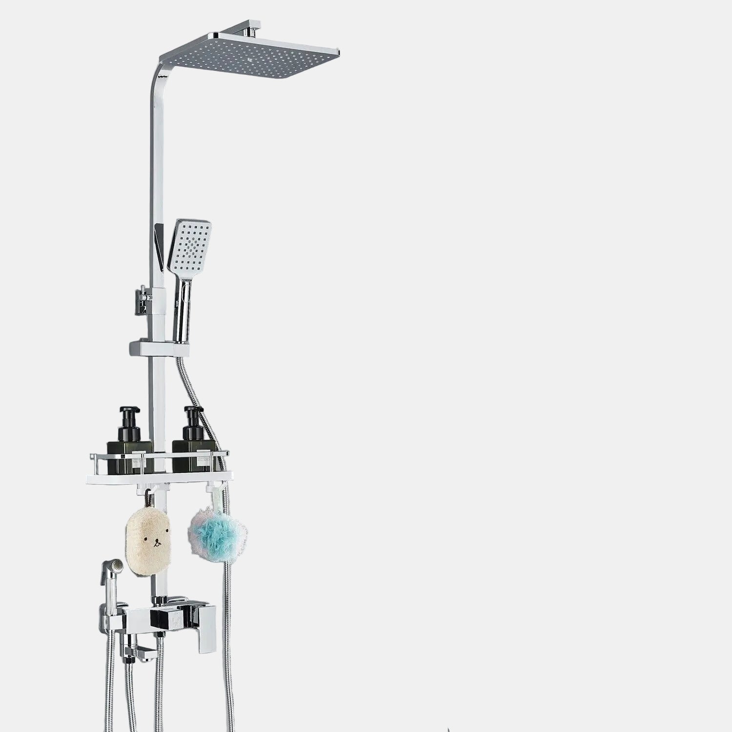 Brass Shower Faucet Set with Rainfall Function – Elegant Shower Mixer Taps 3