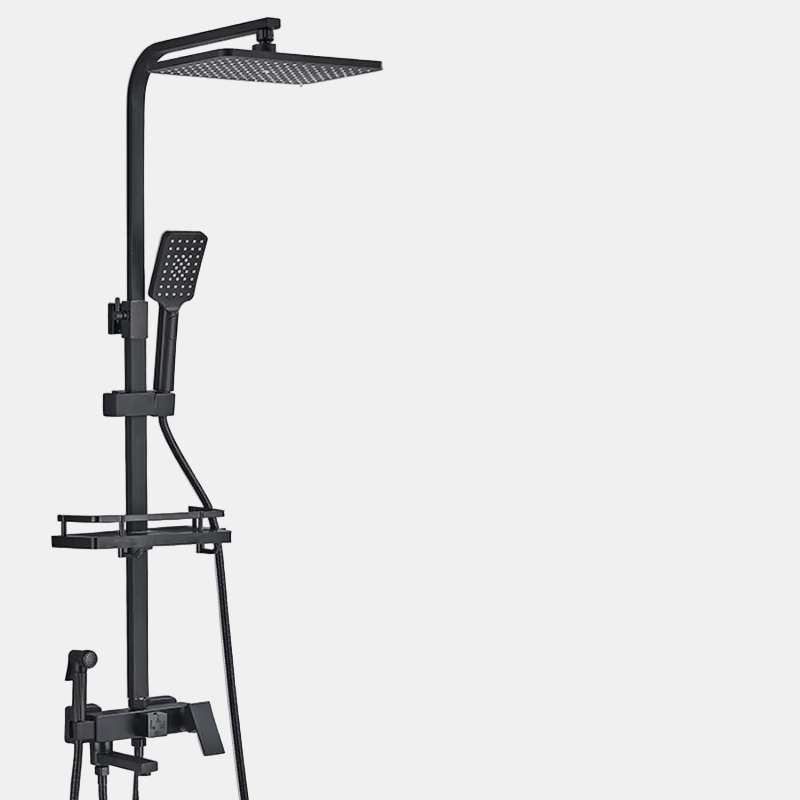 Brass Shower Faucet Set with Rainfall Function – Elegant Shower Mixer Taps 7