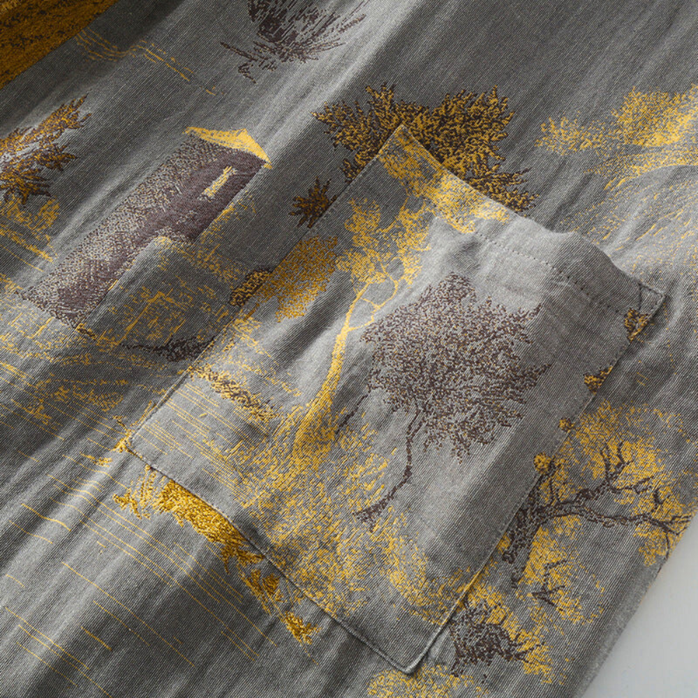 Breathable Cotton Kimono Bathrobe - Elegant Women's Dressing Gown for Spa 6