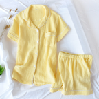 Breathable Cotton Pajama Set for Women – Relaxed Fit Summer Sleepwear 10