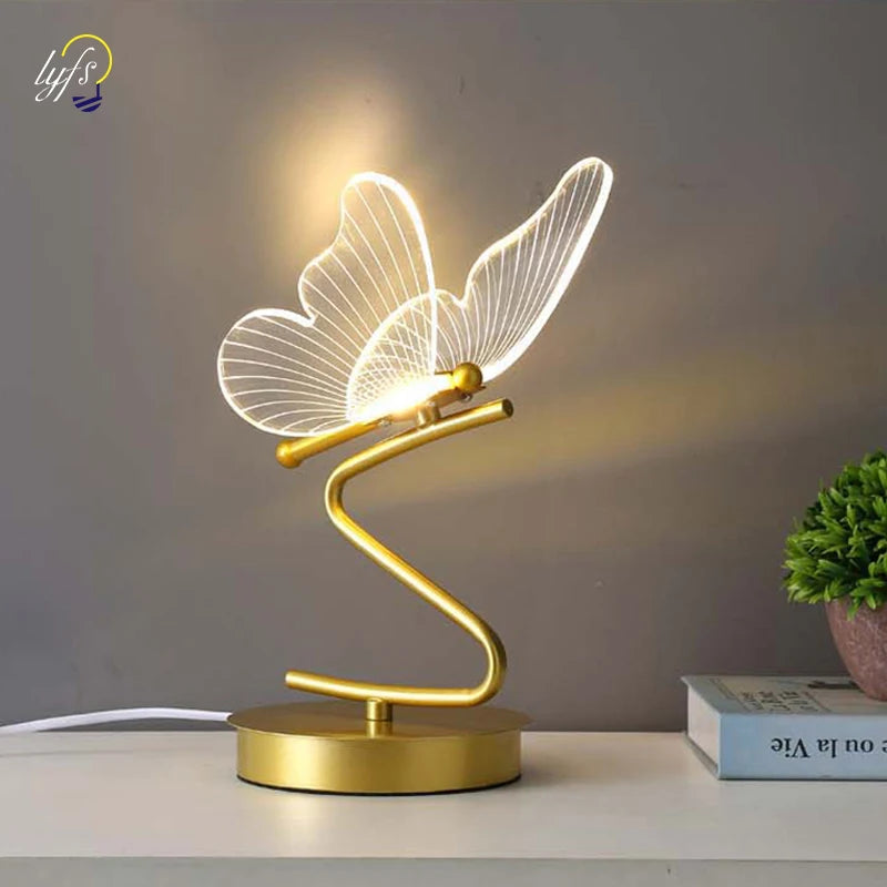 Butterfly Design LED Table Lamp - Modern Light for Bedroom & Living Room-Lamps-Unique Casa-Unique Casa