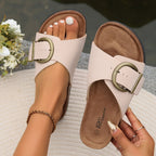 Stylish Summer Sandals – Comfortable Footwear For Warm Weather-Women Sandals Slides Summer-Unique Casa-White-AU 4 (EU 35)-Unique Casa