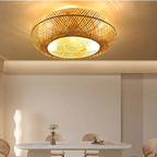 Ceiling Fan with Lights – Elegant Bamboo Design for Living Room & Bedroom 1