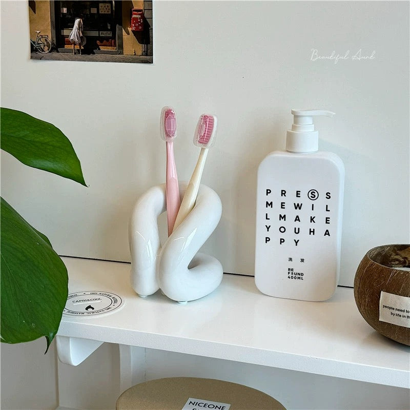 Ceramic Brush Holder – Durable and Stylish Organizer for Brushes and Tools-Brush Holder-Unique Casa-Unique Casa