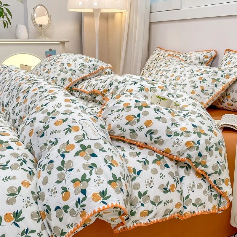 Cherry Blossom Floral Bedding Set – Vibrant Duvet Covers for Bedroom 7