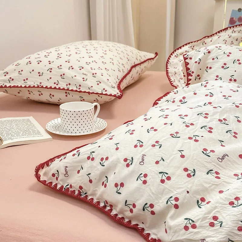 Cherry Blossom Floral Bedding Set – Vibrant Duvet Covers for Bedroom 2