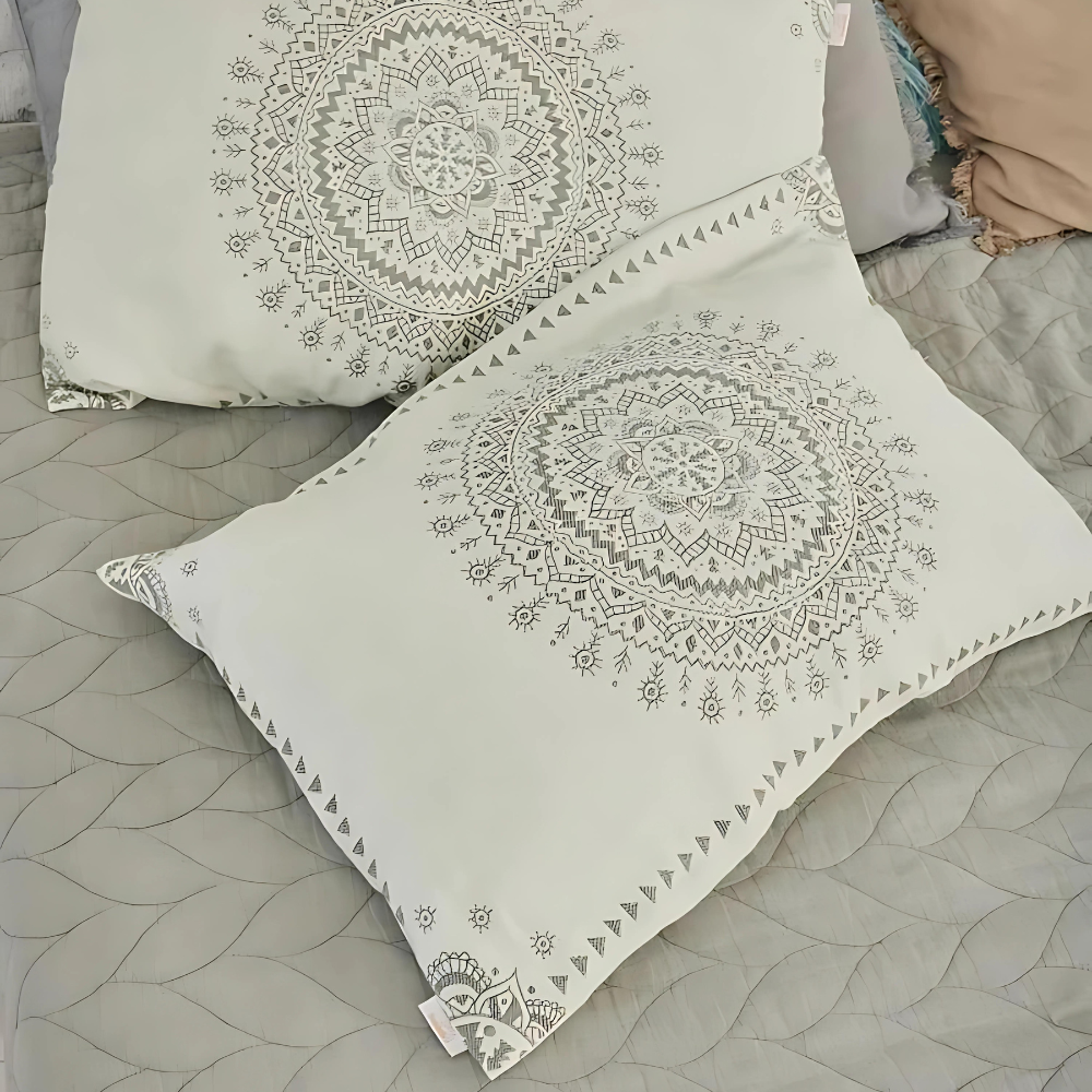 Chic Mandala Pattern Pillowcases – Soft Cotton for Bedroom and Living Room 0