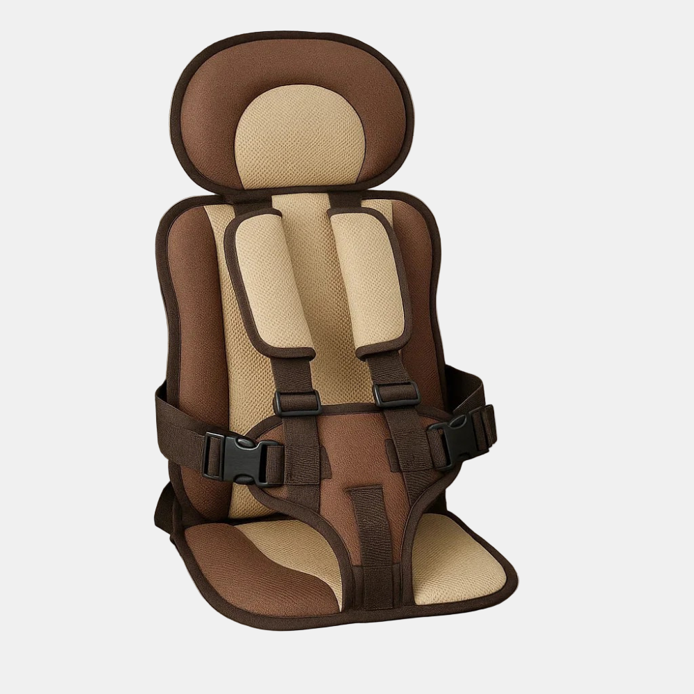 Children Car Safety Travel Booster Seat – Foldable Lightweight Portable Car Seat for Kids-Car Seat-Unique Casa-Brown-Small (0-4 years)-Unique Casa