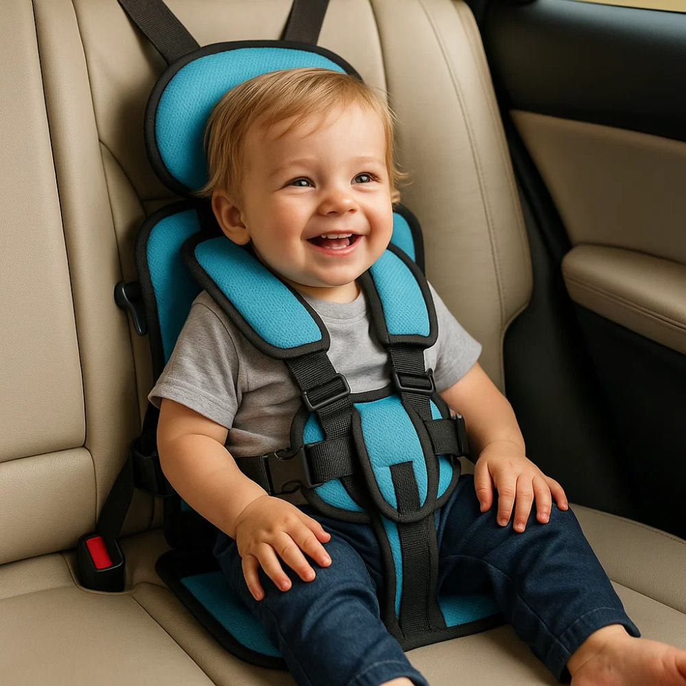 Children Car Safety Travel Booster Seat – Foldable Lightweight Portable Car Seat for Kids-Car Seat-Unique Casa-Light Blue-Small (0-4 years)-Unique Casa