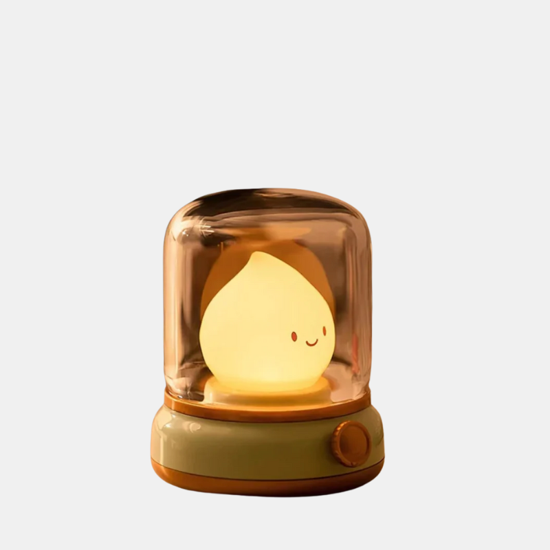 Children’s Night Lamp – Flame-Shaped Rechargeable Table Light with Dimmer-Table Lamps-Unique Casa-Green-Unique Casa