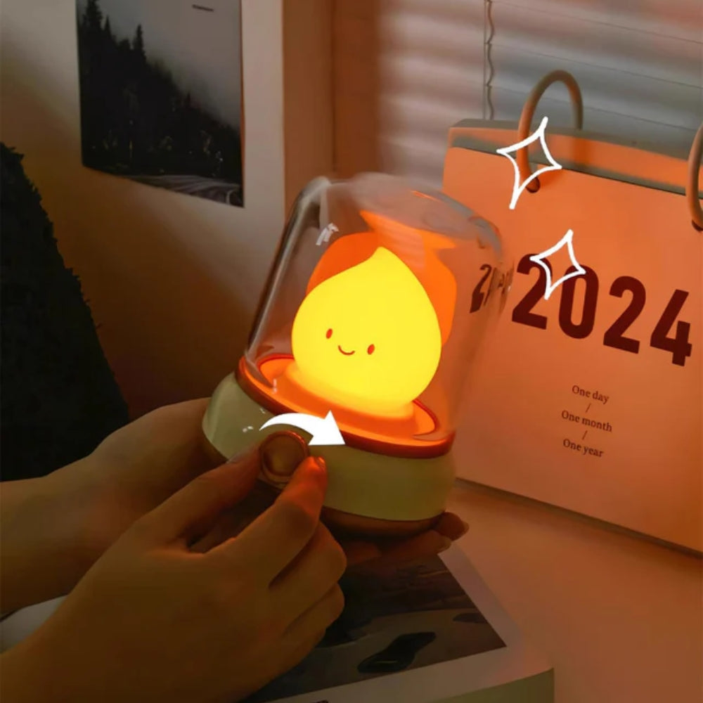 Children’s Night Lamp – Flame-Shaped Rechargeable Table Light with Dimmer-Table Lamps-Unique Casa-Unique Casa