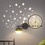 Children's Wall Light – Playful Design with Warm White Light for Kids Room-Wall Lamps-Unique Casa-Black left-Unique Casa