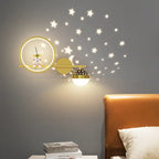 Children's Wall Light – Playful Design with Warm White Light for Kids Room-Wall Lamps-Unique Casa-Gold right-Unique Casa